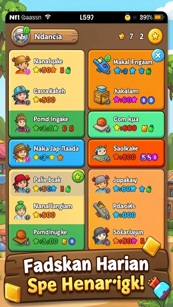 Tangkapan layar menampilkan grafis yang memukau.