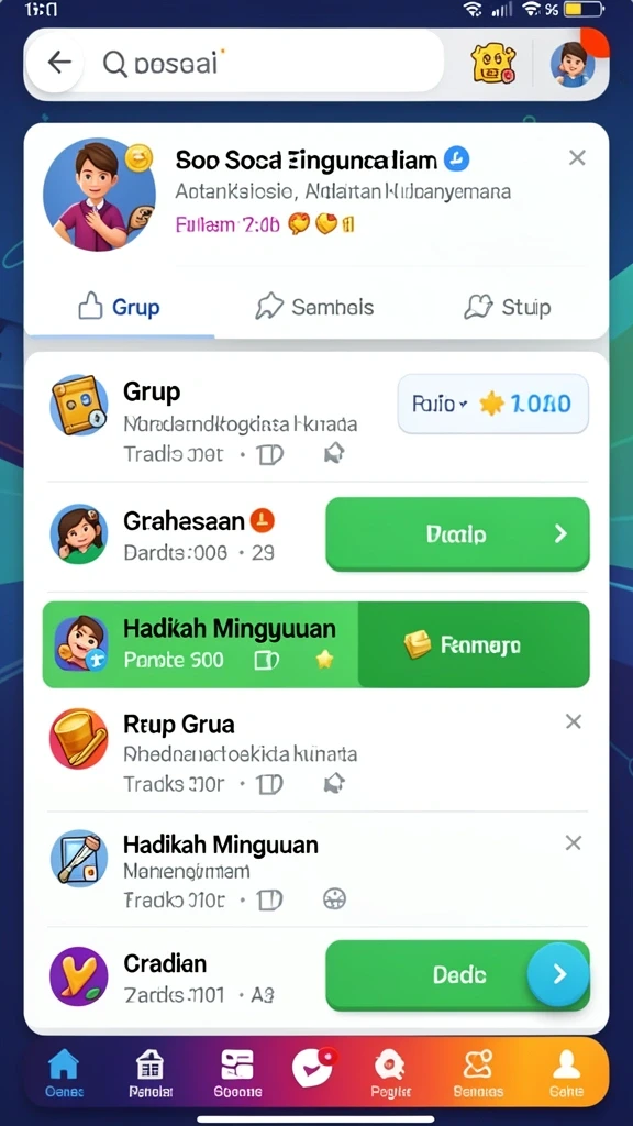 Karakter-karakter unik yang dapat dipilih.