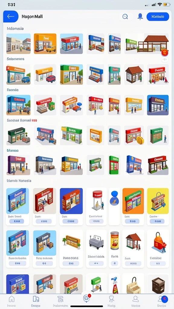 Tampilan awal game yang menarik dan penuh warna.