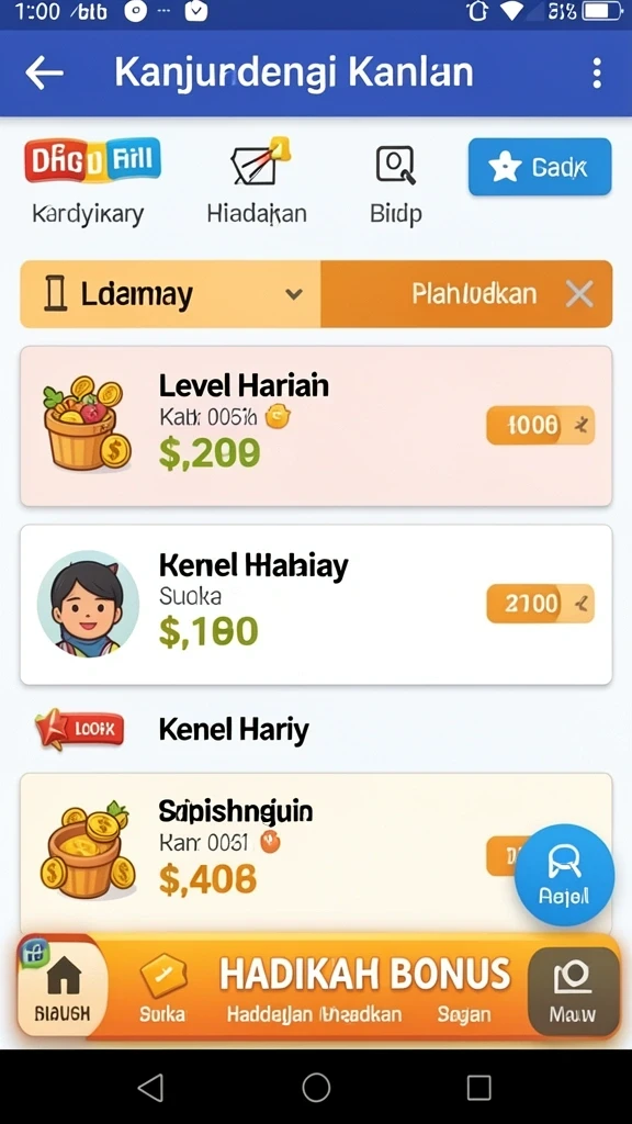 Tampilan antarmuka awal yang menarik dan mudah dipahami.