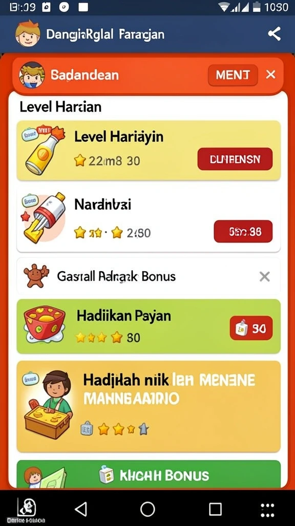 Tangkapan layar dari level pertama yang penuh warna.