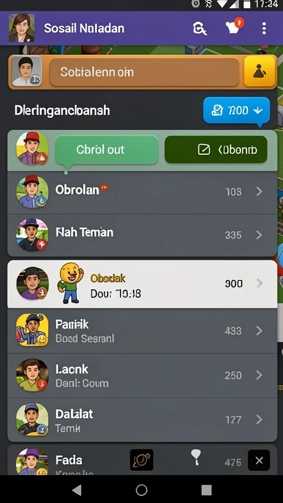 Gambar menampilkan antarmuka multiplayer dengan pemain lain yang berinteraksi.