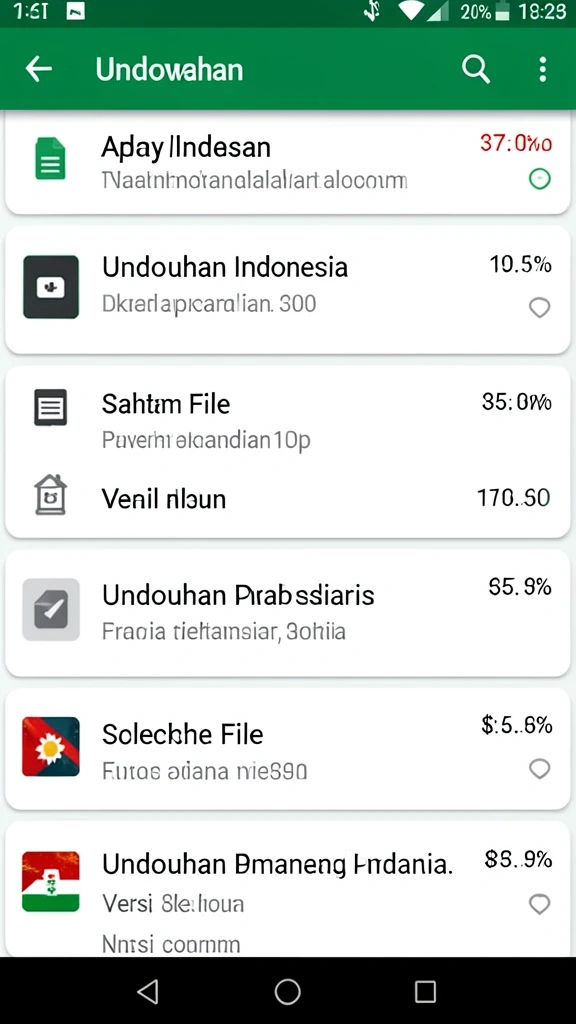 Menu utama dengan berbagai pilihan permainan yang tersedia.