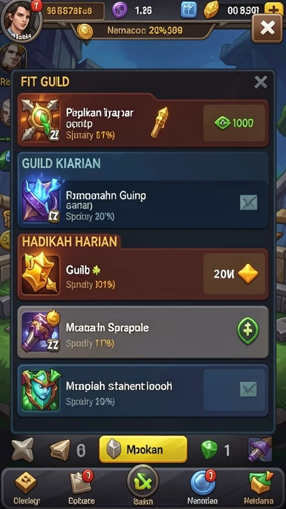 Screenshot menampilkan antarmuka permainan yang menarik.