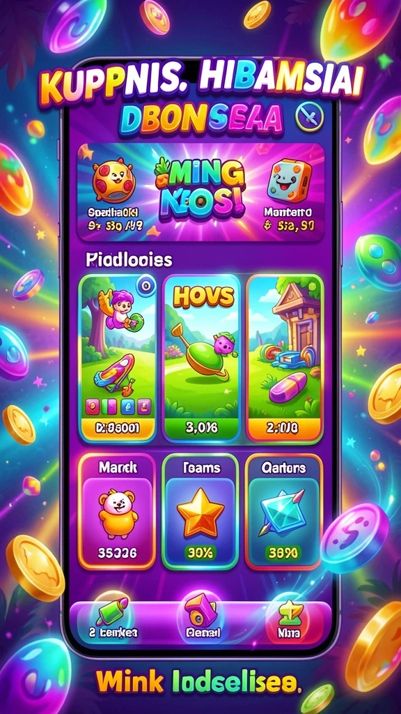 Screenshot menampilkan pilihan permainan slot yang beragam.