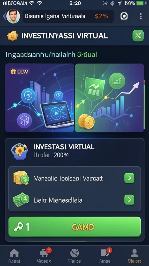 Screenshot menunjukkan tampilan awal permainan yang menarik.