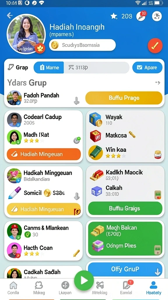 Interaksi sosial yang memungkinkan permainan lebih seru.
