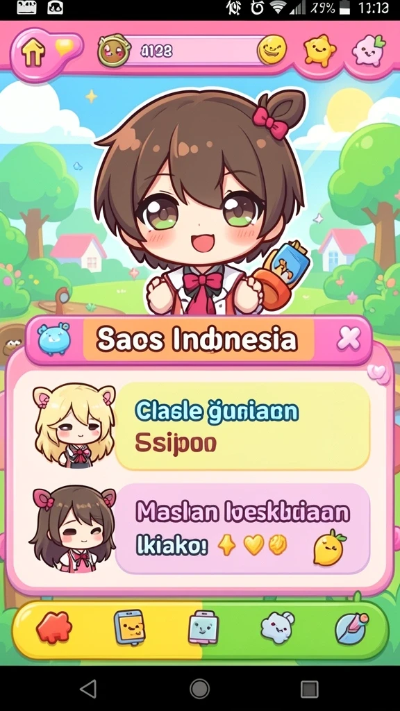 Karakter pemain dengan desain yang menarik dan beragam.