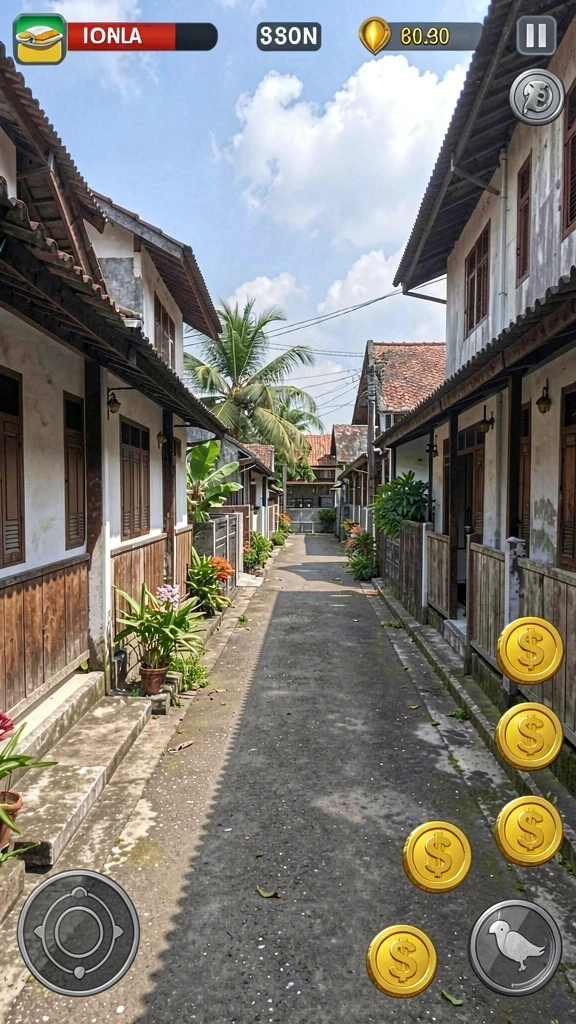 Tampilan antarmuka aplikasi yang interaktif.